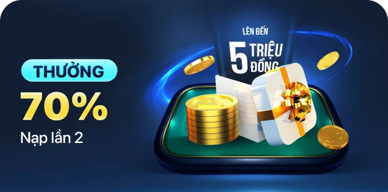 9bet thưởng 70% nạp lần 2